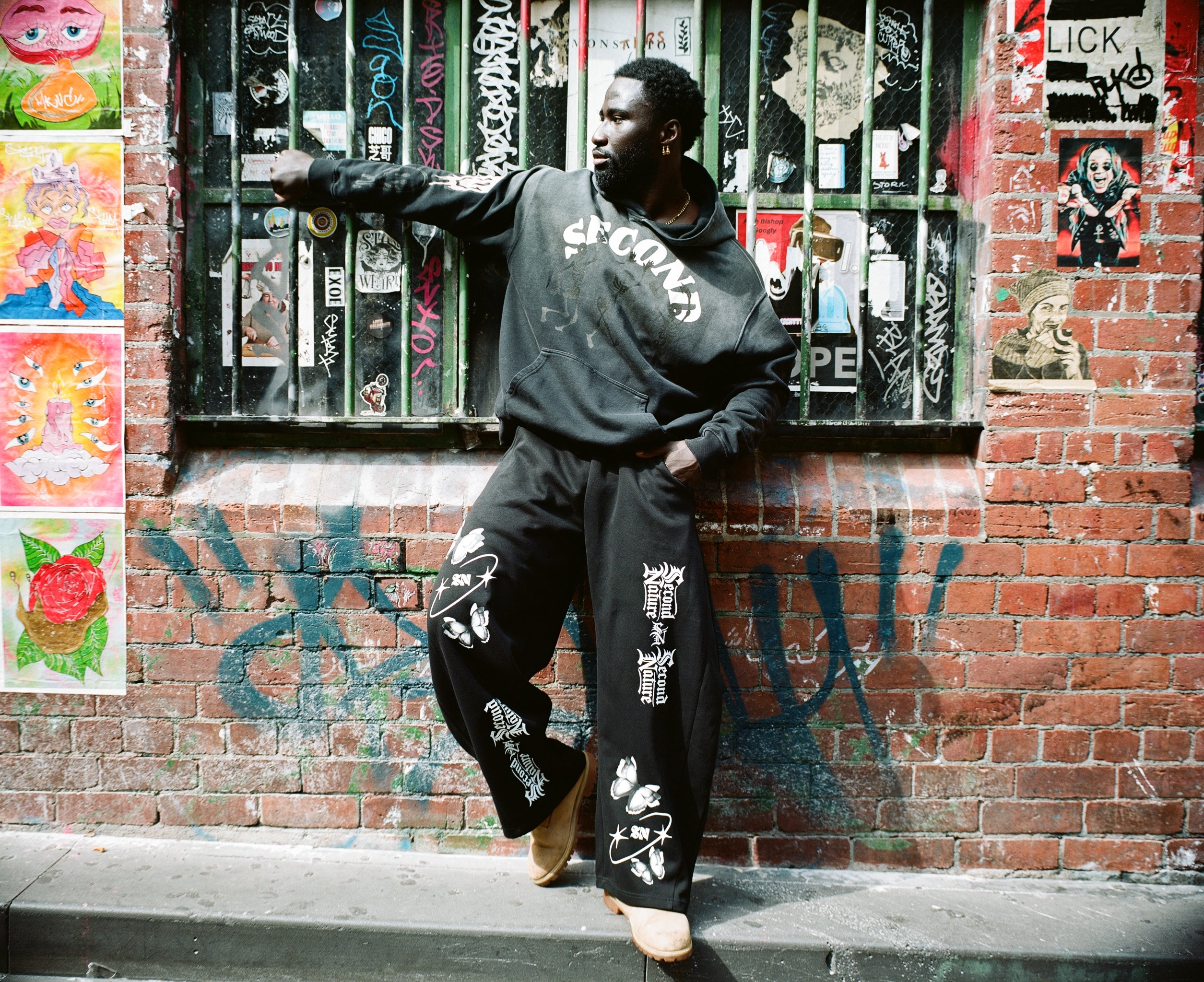Plaid Waistband Baggy Sweatpants