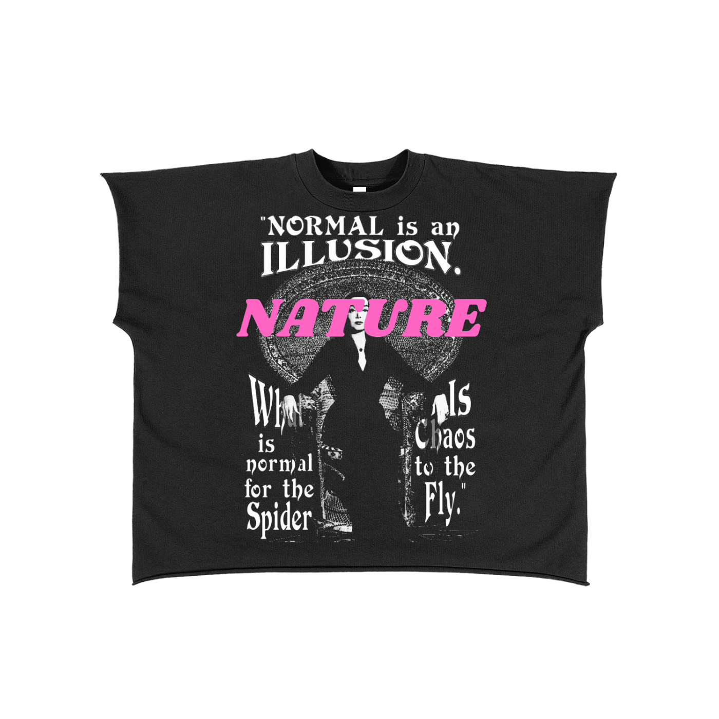 ‘Normal is an illusion’ Raw Edge Boxy Tee